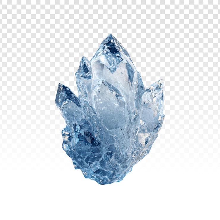 Photo gratuit l'amas de cristaux bleus