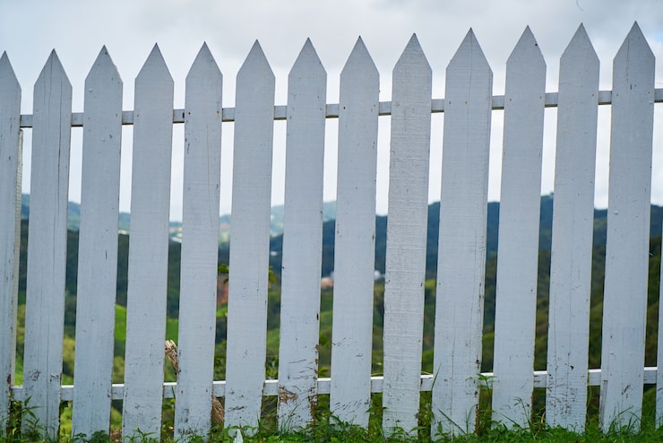 Photo gratuit blanc clôture en bois