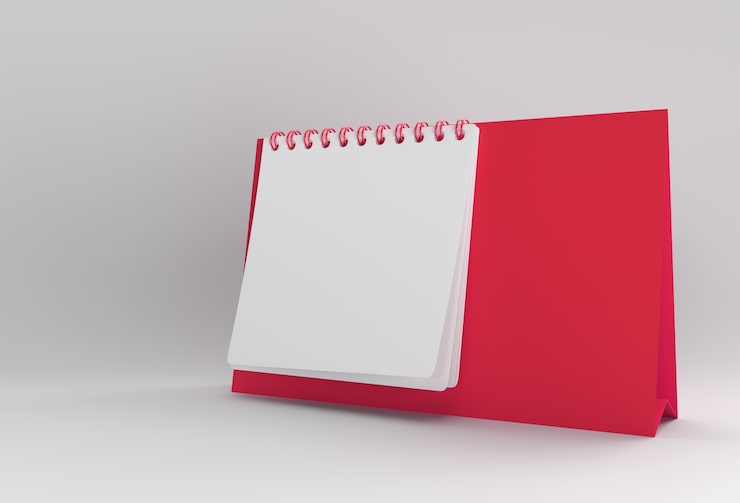 Photo gratuit bloc-notes de rendu 3d avec un blanc propre pour la conception et la publicité, vue en perspective de l'illustration 3d.