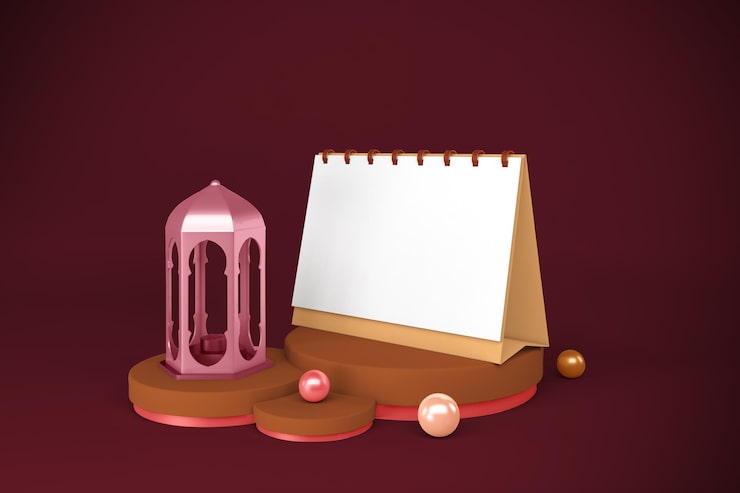 Photo gratuit calendrier ramadan côté droit