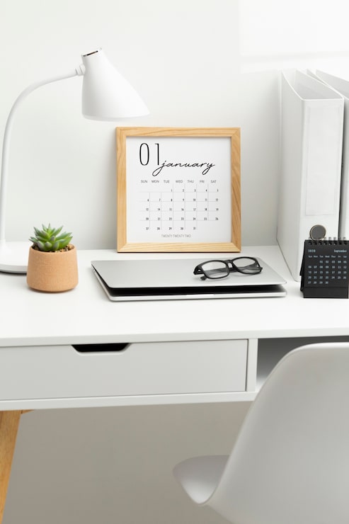 Photo gratuit concept d'établissement d'objectifs avec calendrier