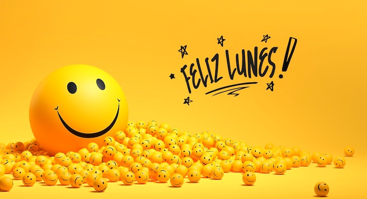 Photo gratuit concept de lundi heureux avec visage souriant