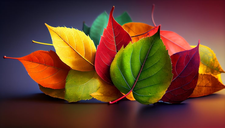 Photo gratuit les feuilles d'érable d'automne vibrantes mettent en valeur la beauté de la nature générée par l'intelligence artificielle