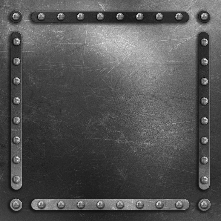 Photo gratuit fond métallique avec des rayures et des taches et des rivets
