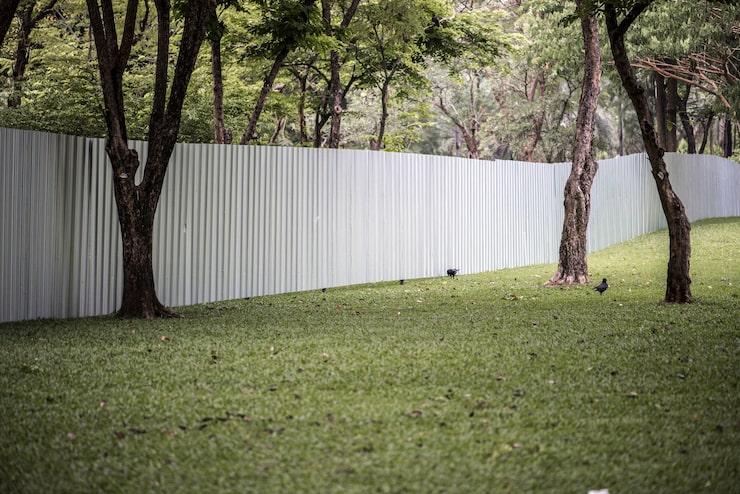 Photo gratuit grande clôture dans un parc urbain