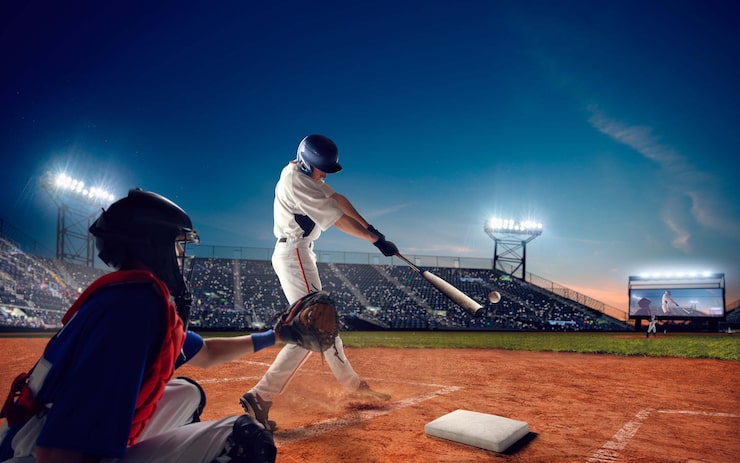 Photo gratuit des joueurs de baseball professionnels