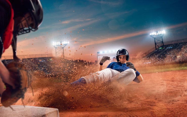 Photo gratuit des joueurs de baseball professionnels