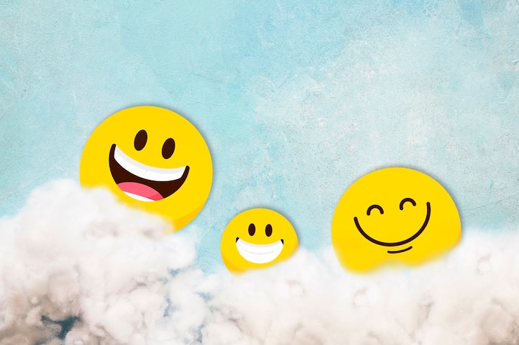 Photo gratuit papier peint d'optimisme avec un smiley