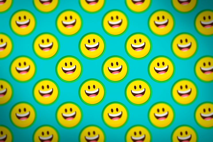 Photo gratuit papier peint d'optimisme avec un smiley