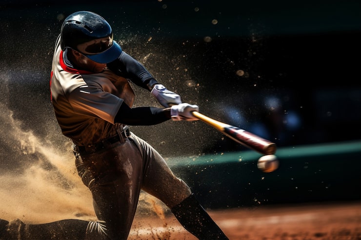 Photo gratuit vue latérale d'un homme jouant au baseball