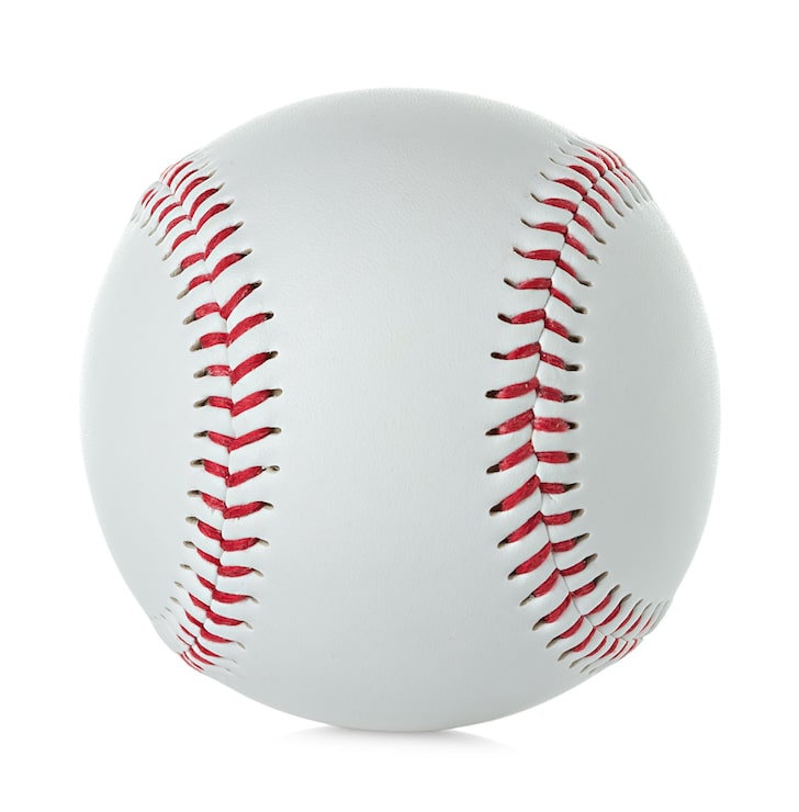 Photo balle de baseball isolé sur fond blanc