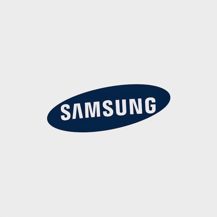 Photo un panneau bleu et blanc qui dit samsung