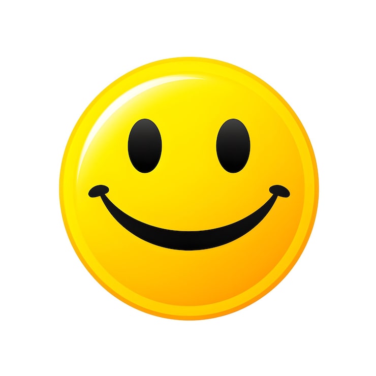 Photo un smiley jaune avec des yeux noirs et un sourire