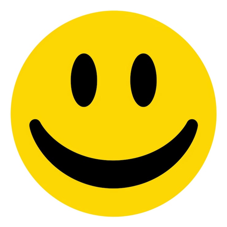 Photo un visage souriant avec deux yeux et un sourire dessus