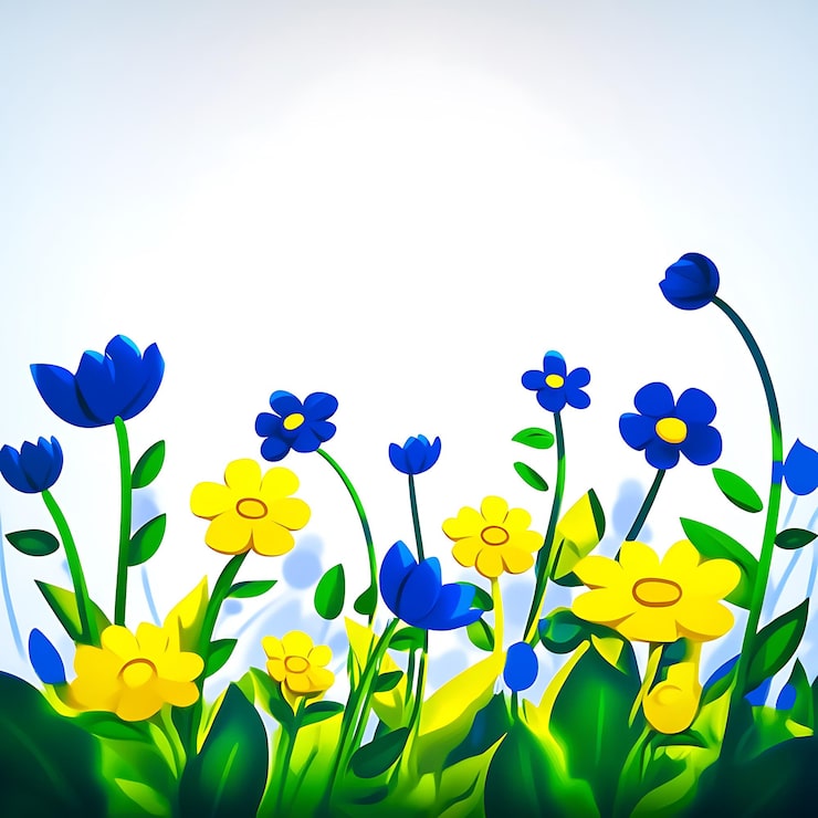 Foto det er mange blomster som er i gresset sammen