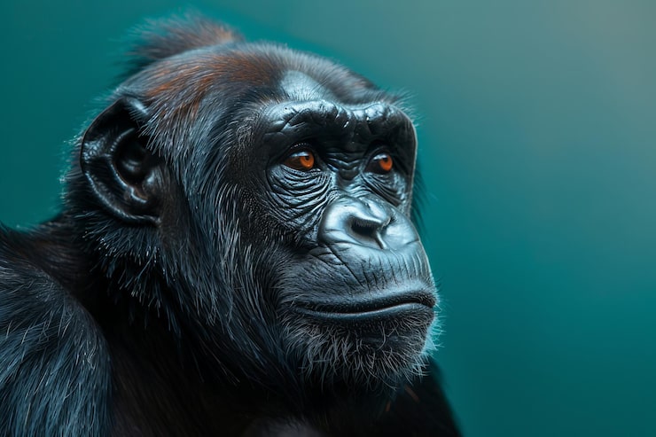 Foto nærbilde av en ape