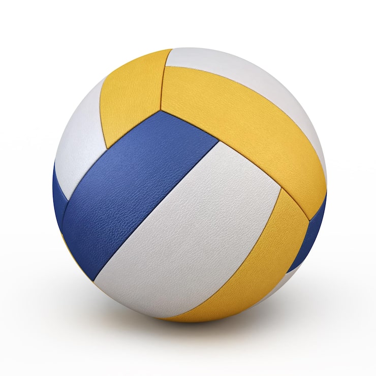 Bild 3d-rendering volleyboll (urklippsbana)