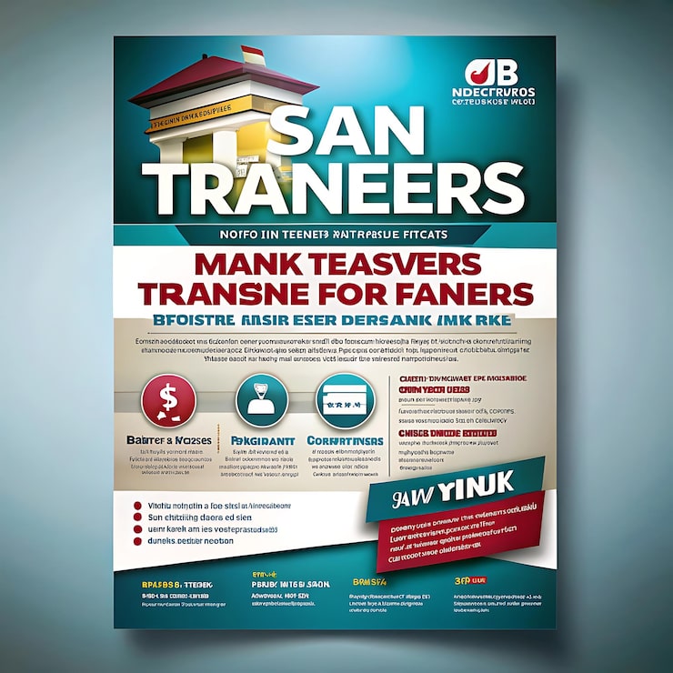 Foto bankoverførsler flyer skabelondesign