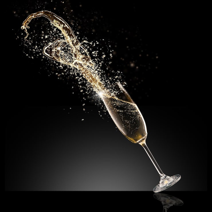 Bild champagne mousserande vinglas bakgrund