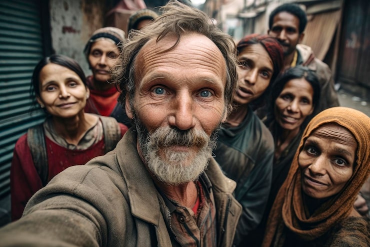Foto delte smil midt i enkelhed