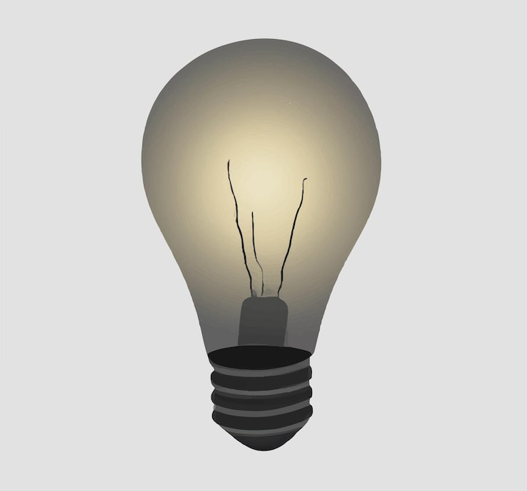 Bild en glödlampa med ordet ljus på den