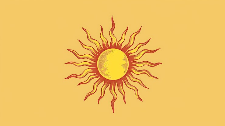 Foto en sol med solen på