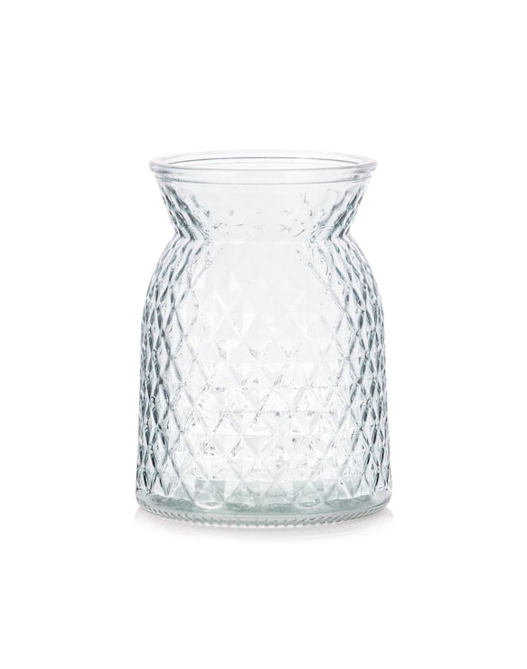 Foto glas vase isoleret på hvid baggrund