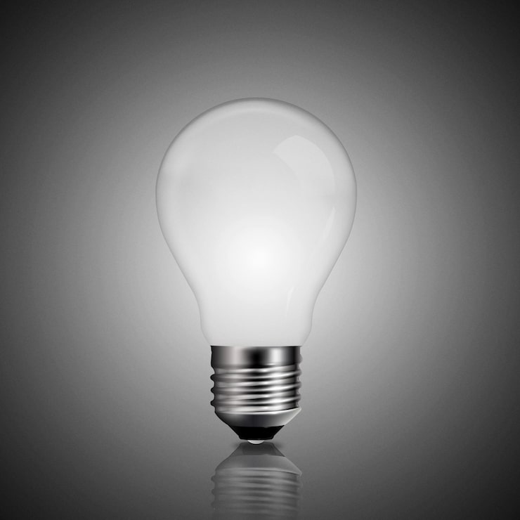 Bild glödlampa över grå bakgrunder, abstrakta bakgrunder