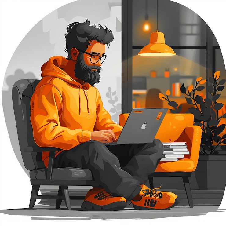Foto mobilapp-udvikler kvantitativ analytiker a illustration