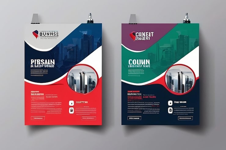 Foto moderne, alsidig flyer design til virksomheder og skabelon til forside