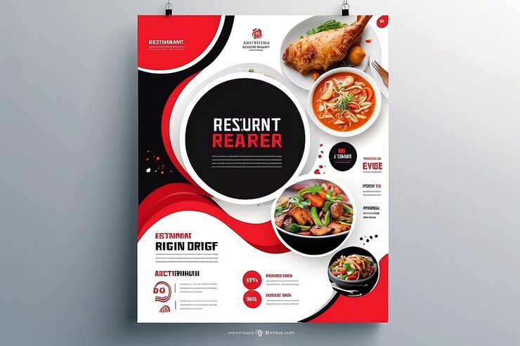 Foto moderne restaurant flyer skabelon præsentationsbanner