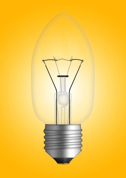 Bild pendellampa med glödlampa isolerad på färgad bakgrund 3d renderingsillustration lämplig för ditt designelement