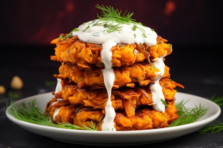 Bild sötpotatis shawarma fritters
