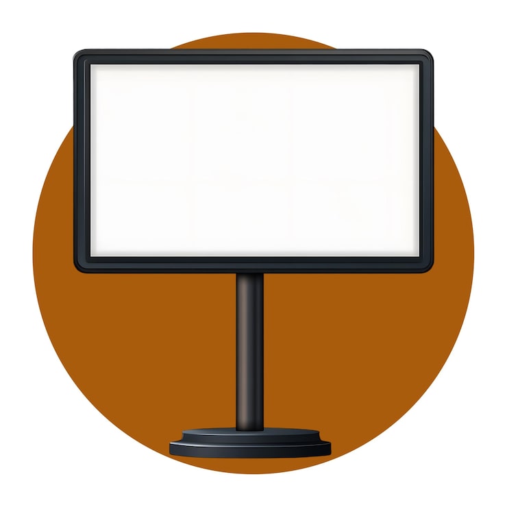 Fotoğraf şeffaf arka planda izole edilmiş boş billboard, boş billboard png