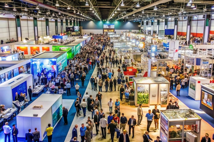 Foto business expo trade show tentoonstelling conferentie netwerken zakelijke industrie marketing