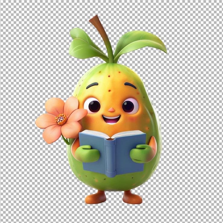 PSD 3d卡通水果角色png