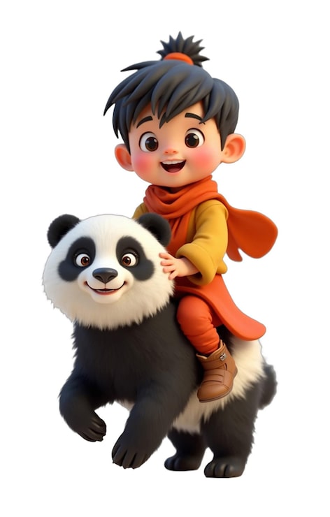 PSD 一个伊朗男孩的 3d 角色