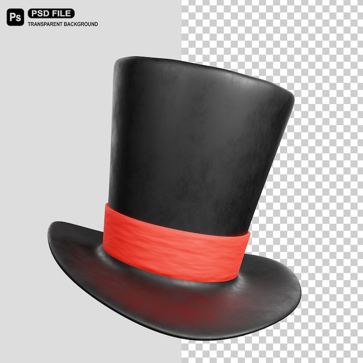 PSD 3d magisk hatt-ikon