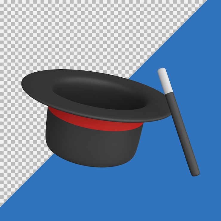 PSD 3d trollstav och hatt