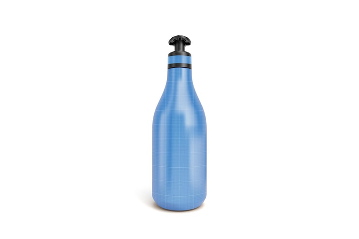 PSD blå plastik pumpeflaske