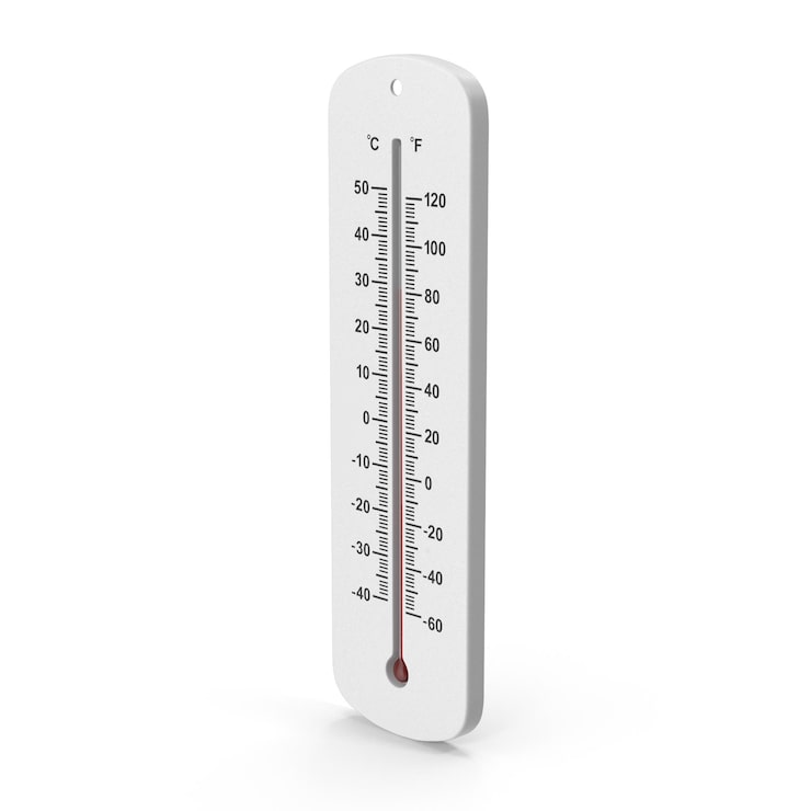 PSD celsius ve fahrenheit okumalı dikey termometre.
