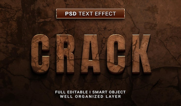 PSD crack psd texteffekt