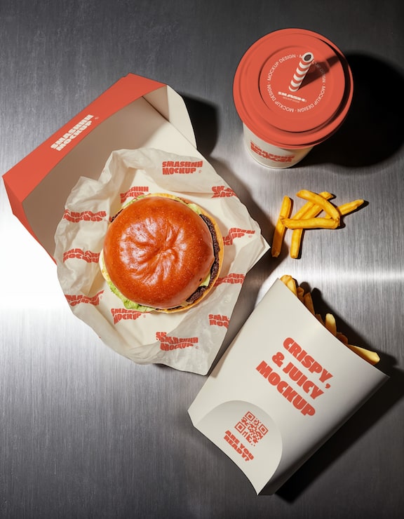 Delicious food restaurant mockup