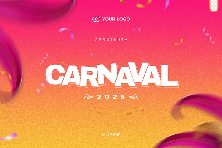 PSD düzenlenebilir psd sosyal medya karnaval partileri brezilya karnaval partileri carnaval brasil