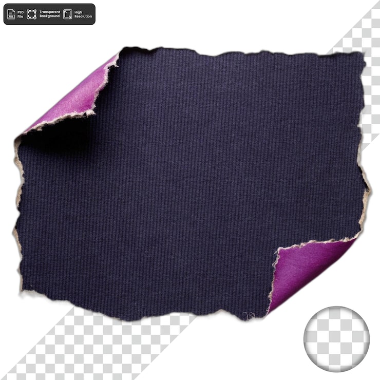 PSD een paars stuk papier met het woord r erop