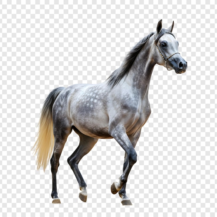 PSD elegant arabisk hest går