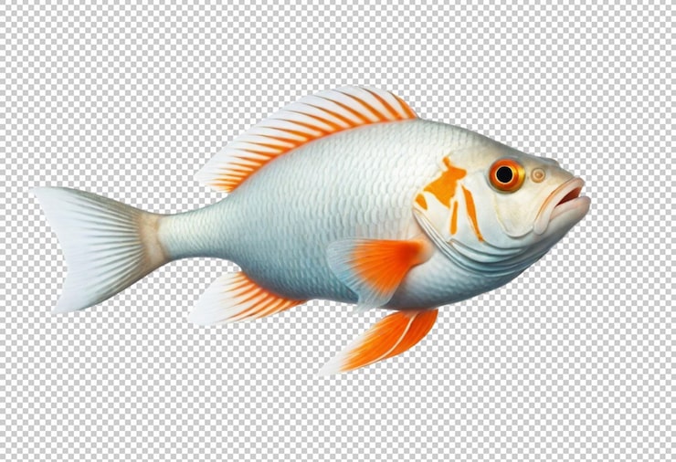 PSD en fisk med en gul pil på halen