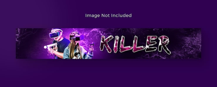 PSD et gaming youtube cover design og linkedin banner gaming youtube banner skabelon