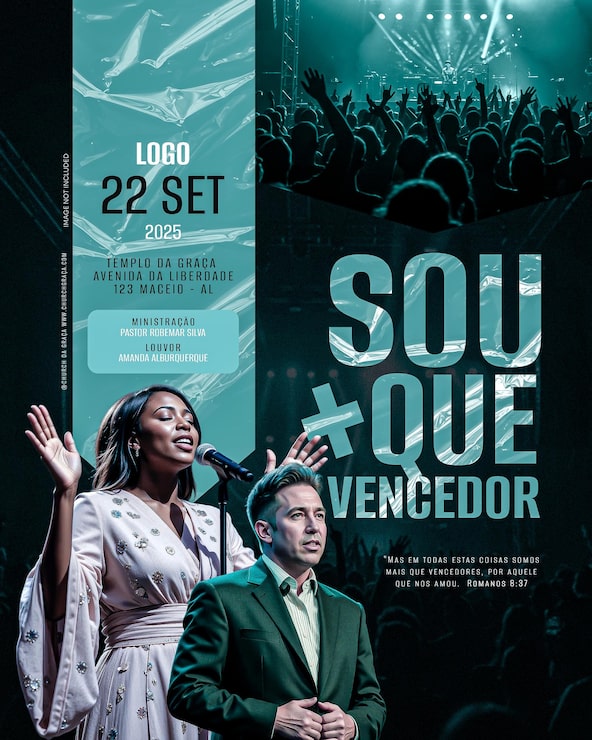 PSD gospel church event flyer skabelon faith plakat