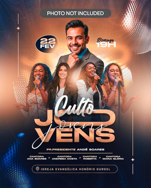 PSD gospel event flyer redigerbar psd